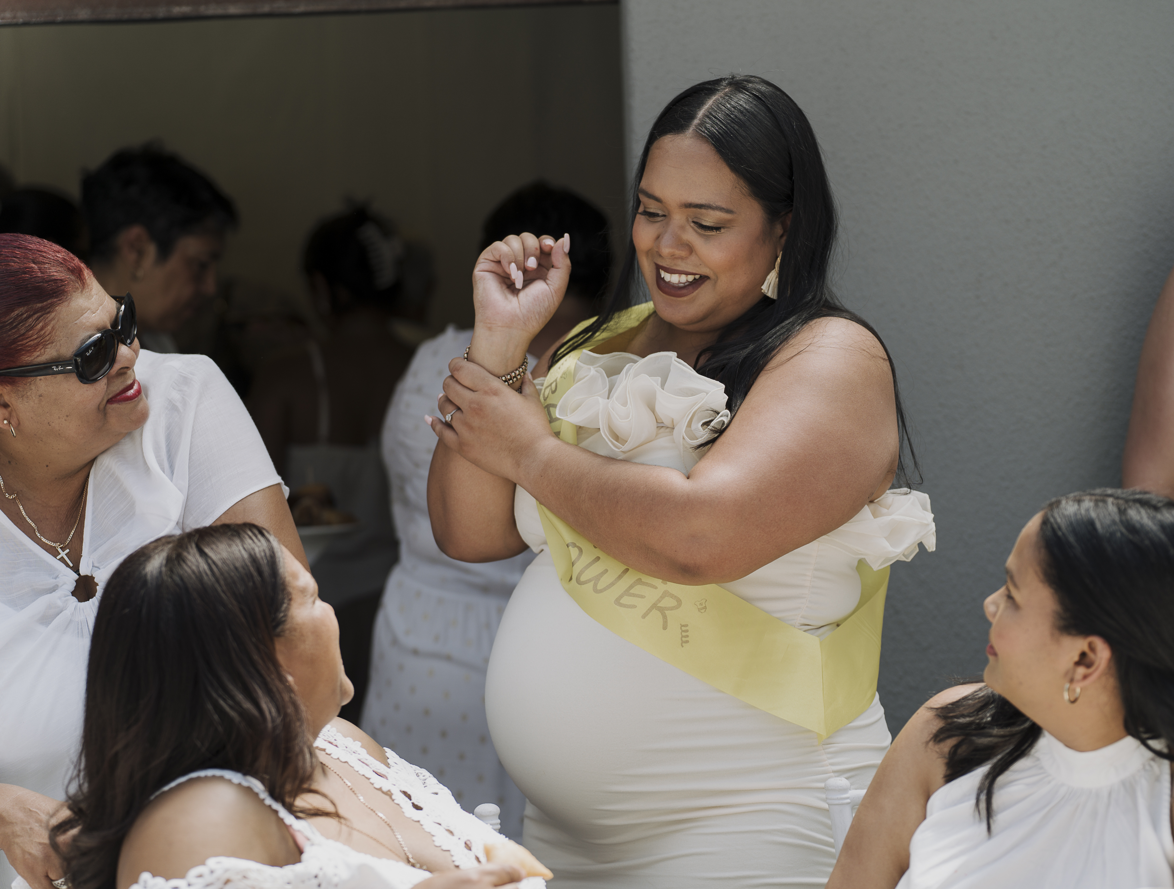 A family moment at the baby shower