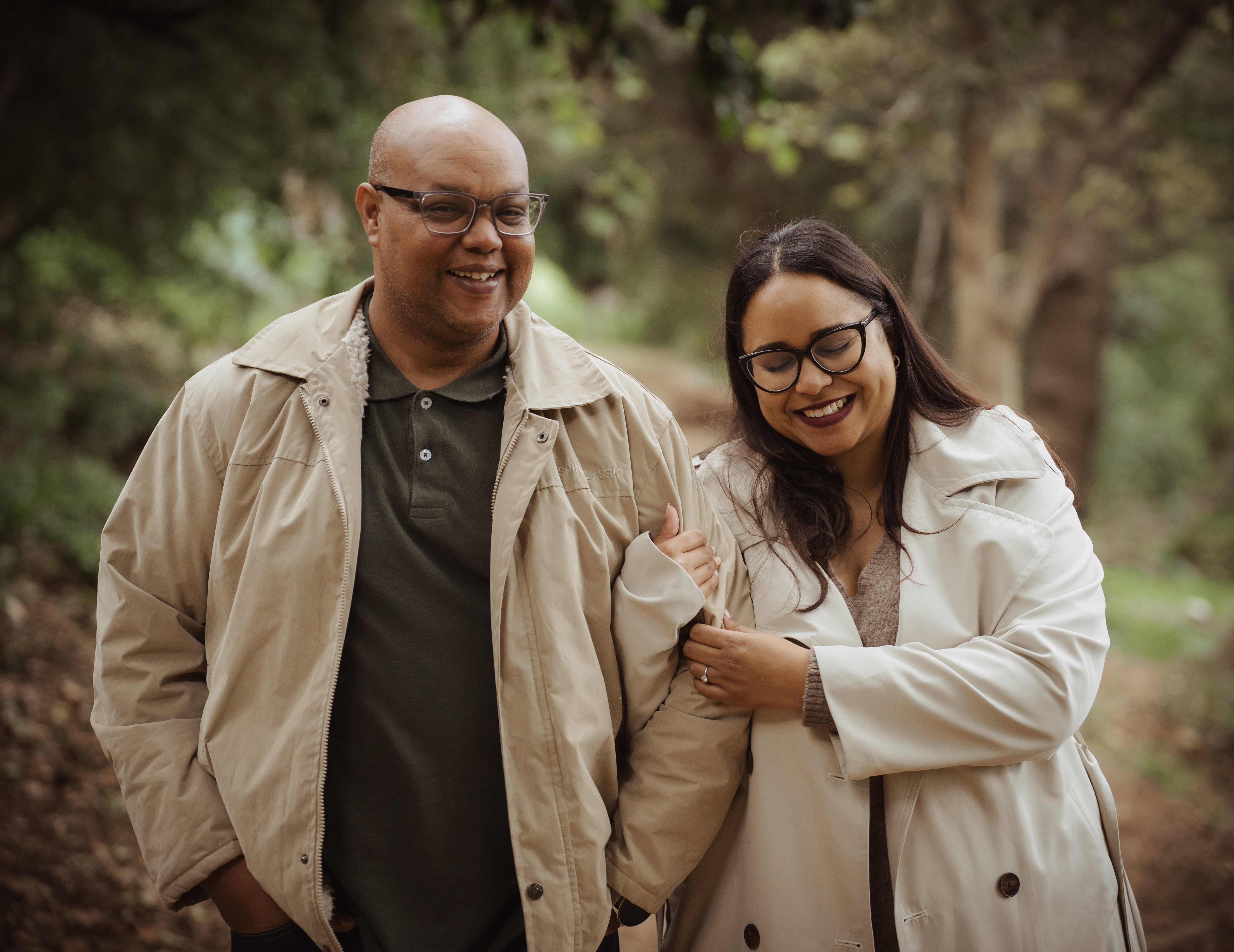 A close portrait of a couple