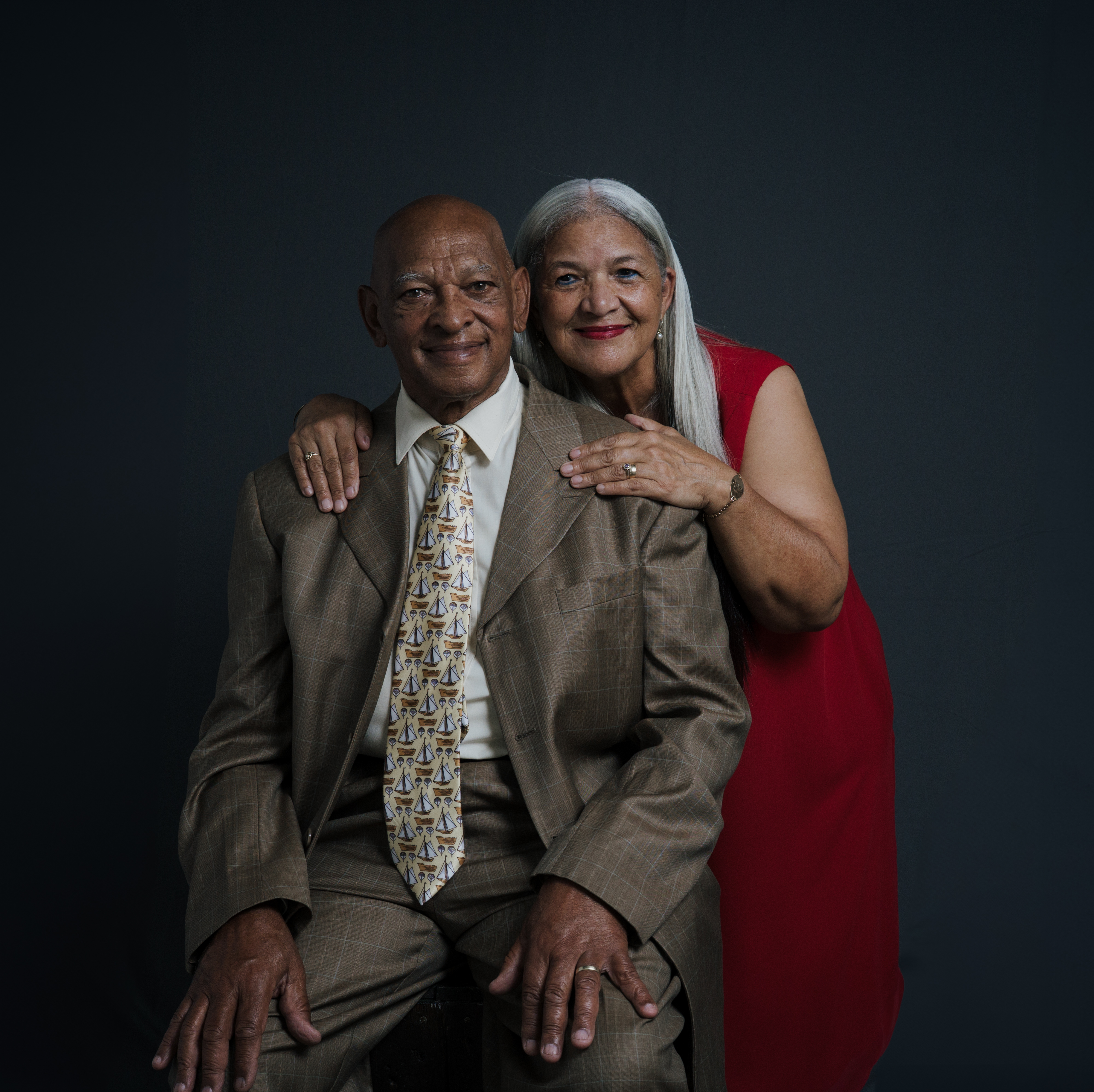 A classic portrait of a couple together