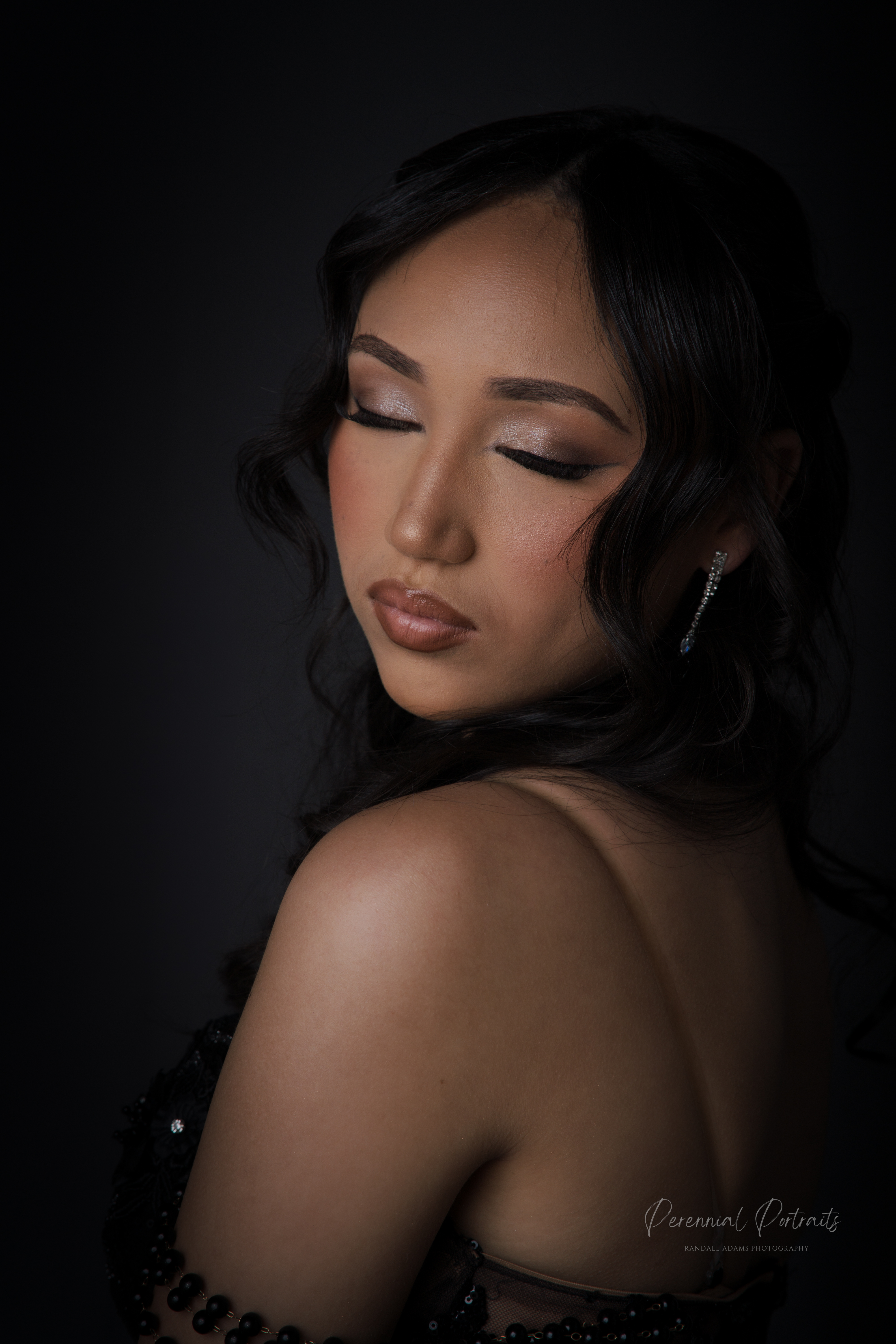 Black dress beauty portrait