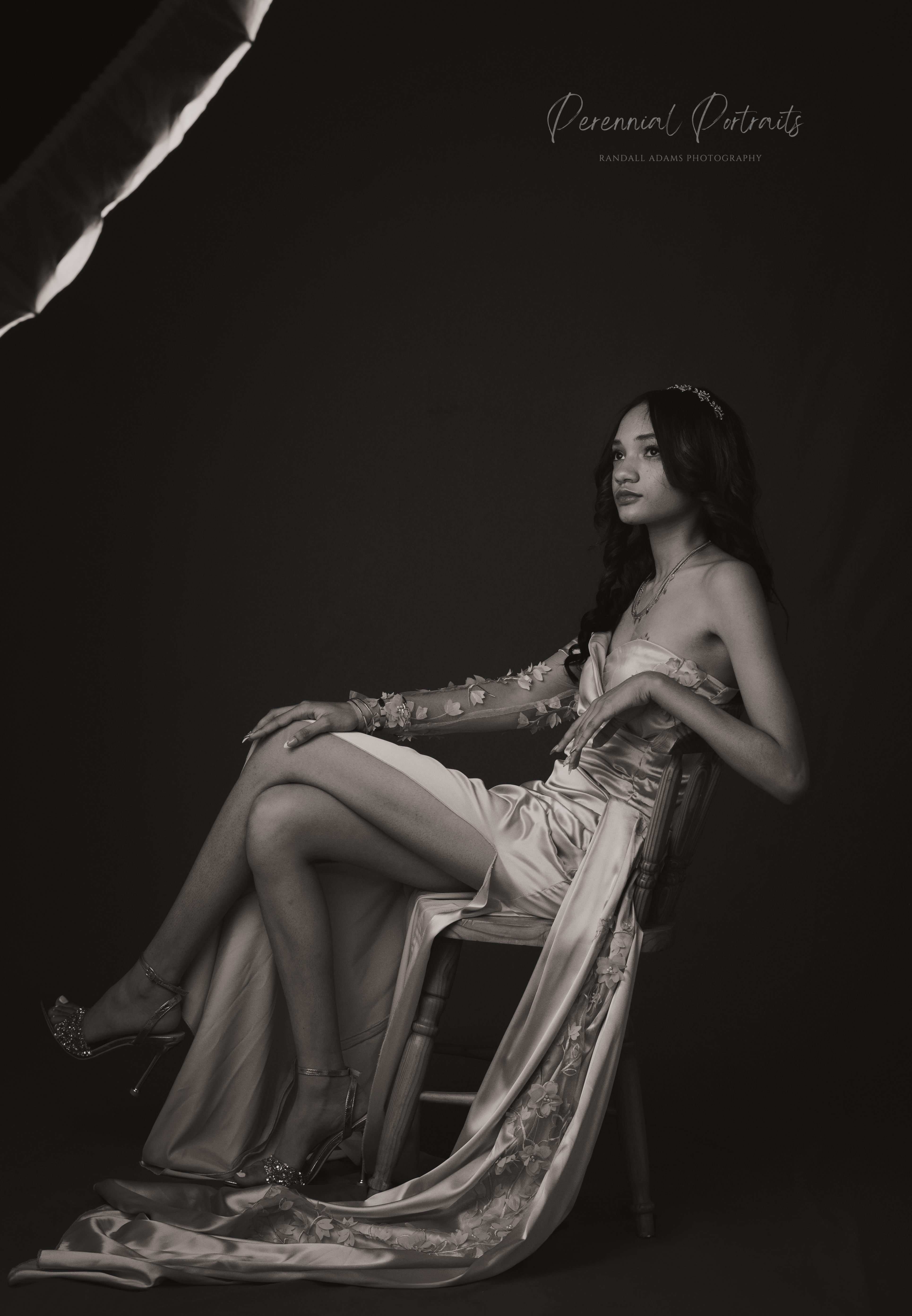 Seated portrait in the studio